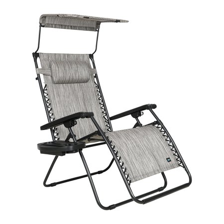 SNOW JOE Bliss Hammocks Gravity Free Chair w Canopy , Drink Tray, Pillow GFC-451WP